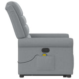 Fauteuil de massage inclinable Gris clair Tissu
