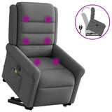 Fauteuil de massage inclinable Gris foncé Tissu