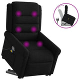 Fauteuil de massage inclinable Noir Tissu