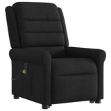 Fauteuil de massage inclinable Noir Tissu