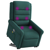 Fauteuil inclinable de massage Vert foncé Tissu