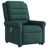 Fauteuil inclinable de massage Vert foncé Tissu