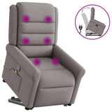 Fauteuil inclinable de massage Taupe Tissu