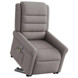 Fauteuil inclinable de massage Taupe Tissu