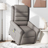 Fauteuil inclinable de massage Taupe Tissu