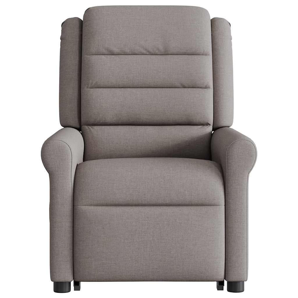 Fauteuil inclinable de massage Taupe Tissu