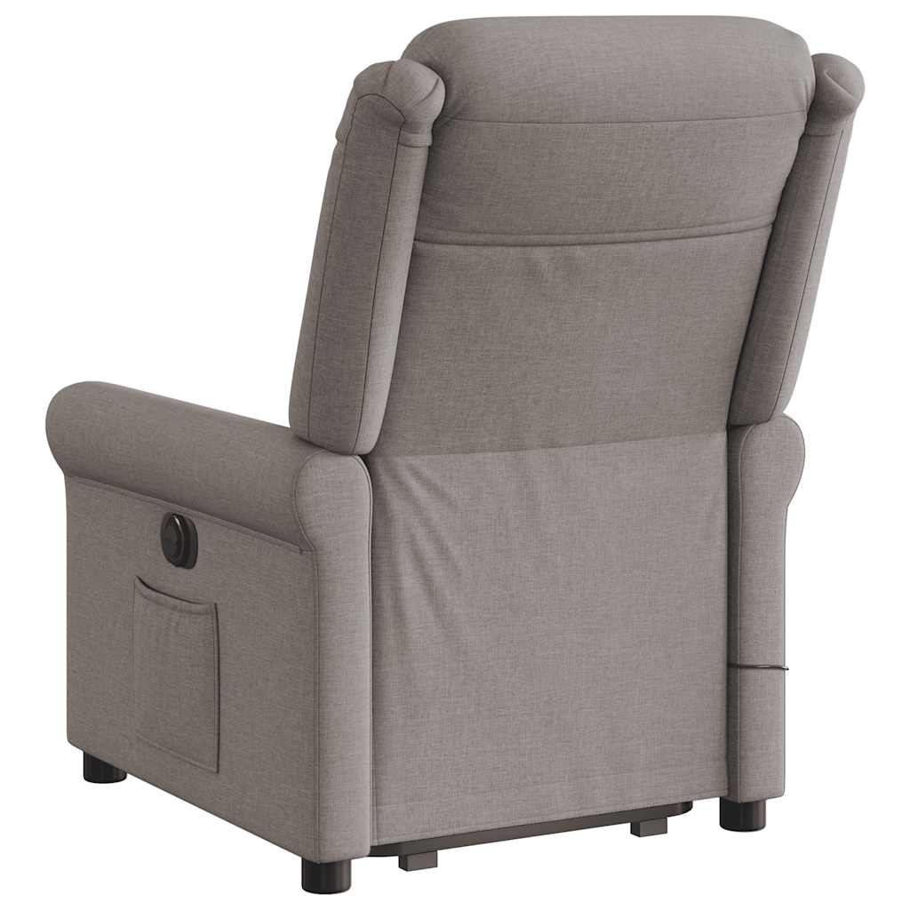 Fauteuil inclinable de massage Taupe Tissu