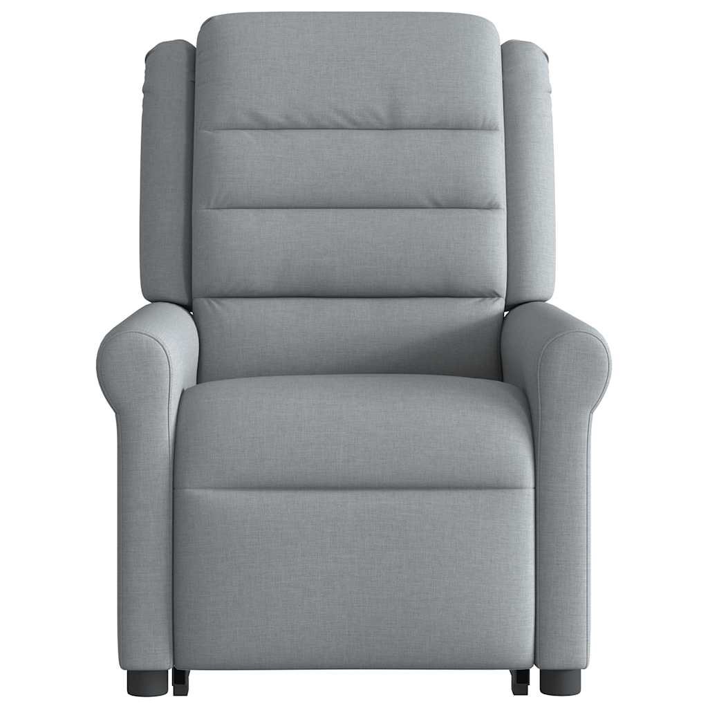Fauteuil inclinable électrique gris clair tissu
