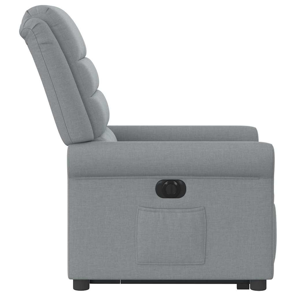 Fauteuil inclinable électrique gris clair tissu