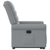 Fauteuil inclinable électrique gris clair tissu