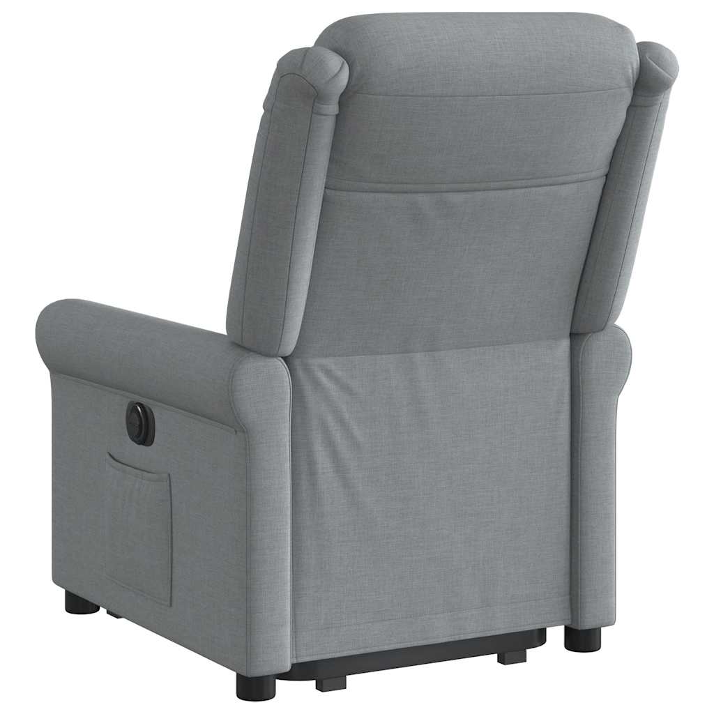 Fauteuil inclinable électrique gris clair tissu