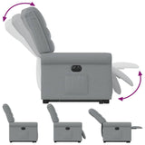 Fauteuil inclinable électrique gris clair tissu