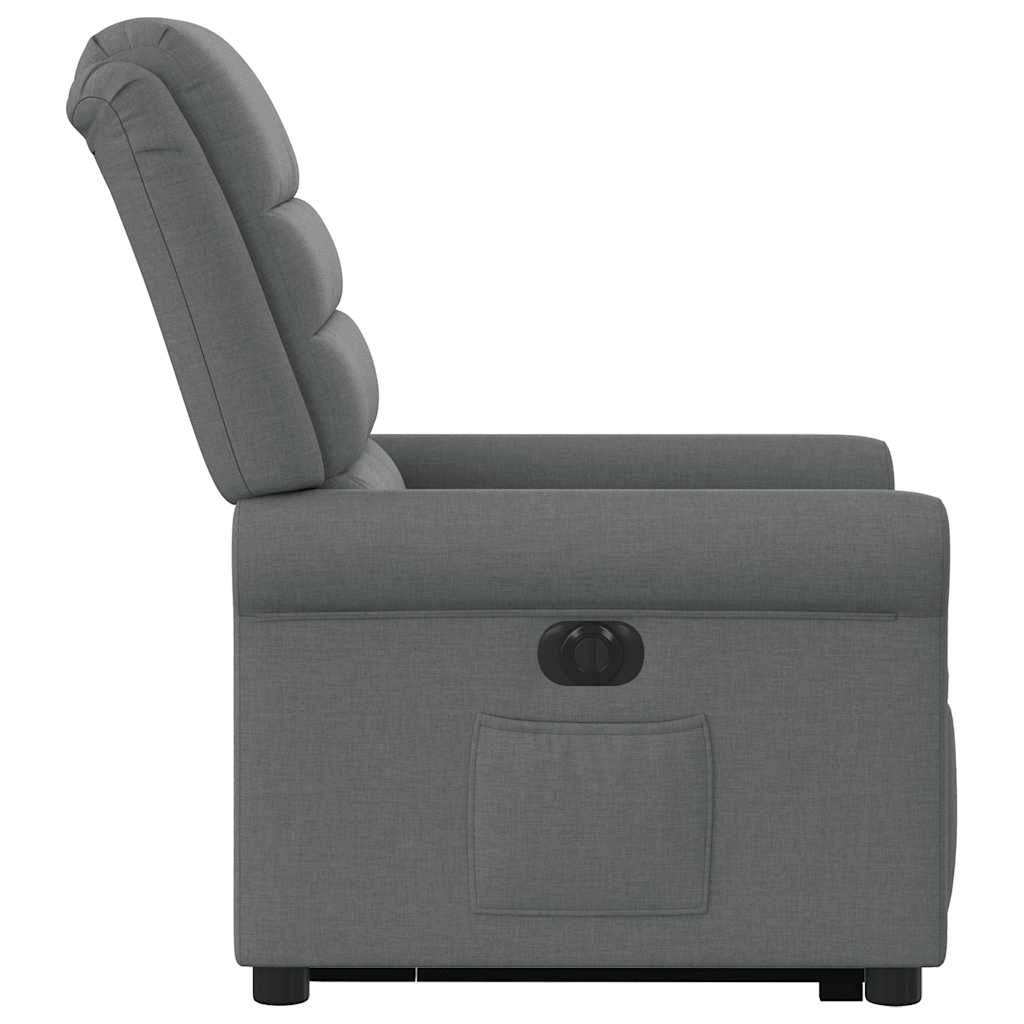 Fauteuil inclinable électrique gris foncé tissu