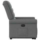 Fauteuil inclinable électrique gris foncé tissu