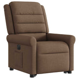Fauteuil inclinable électrique marron tissu