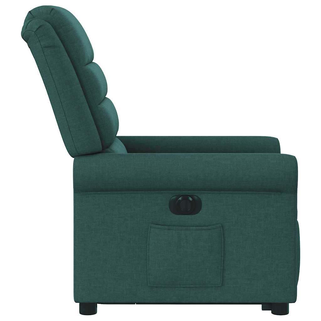 Fauteuil inclinable électrique vert foncé tissu