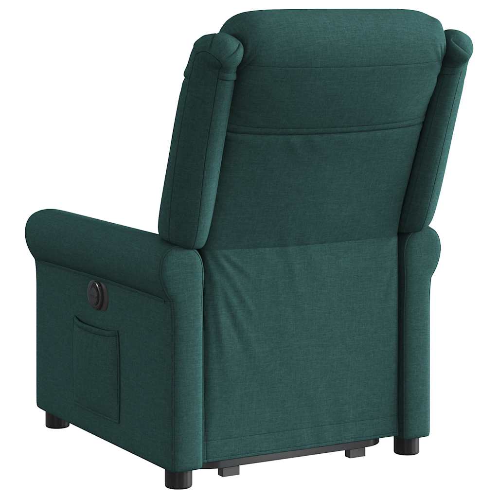 Fauteuil inclinable électrique vert foncé tissu