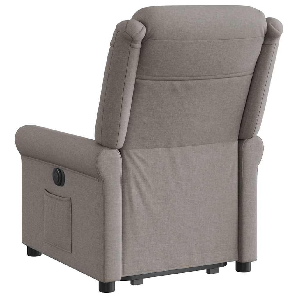 Fauteuil inclinable électrique taupe tissu
