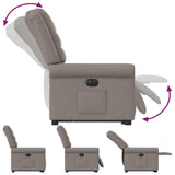 Fauteuil inclinable électrique taupe tissu