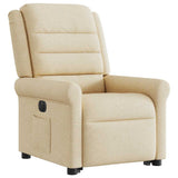 Fauteuil inclinable électrique crème tissu