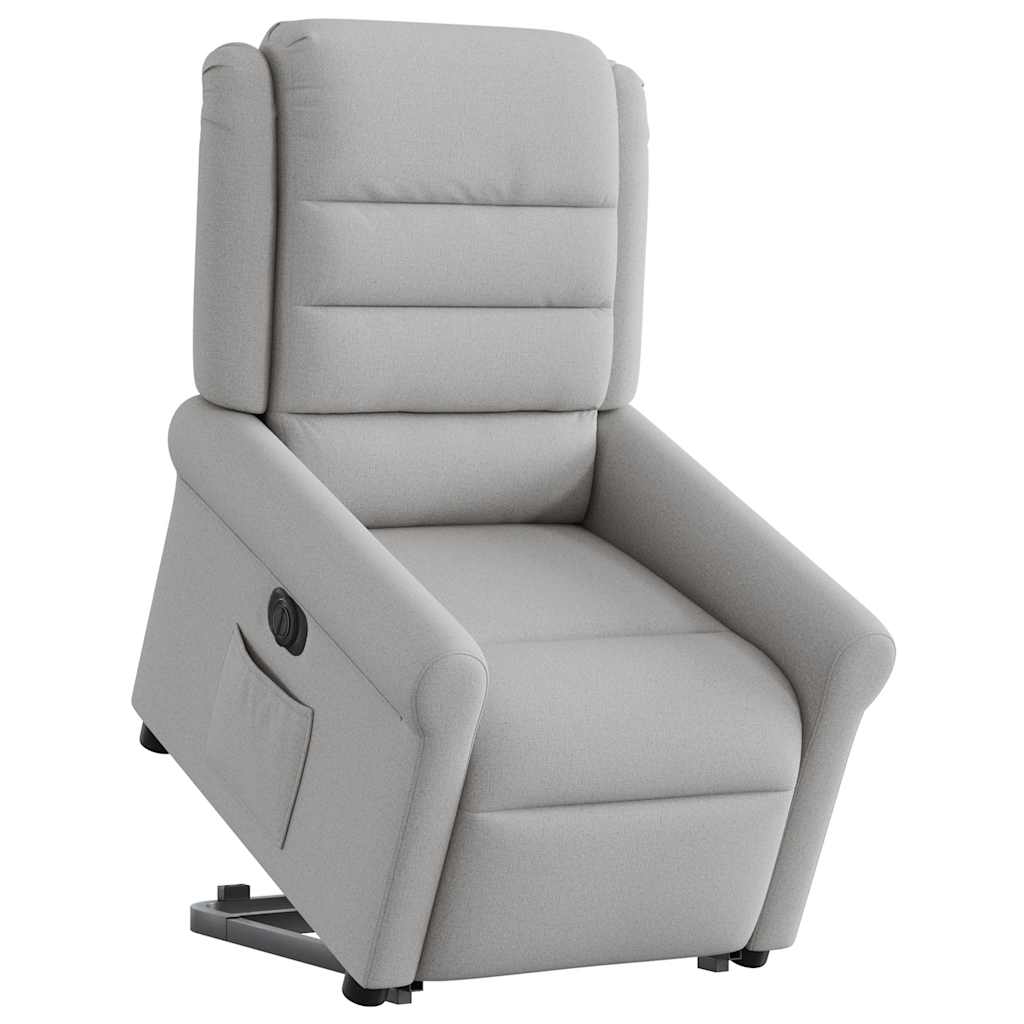 Fauteuil inclinable électrique gris nuage tissu