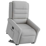 Fauteuil inclinable électrique gris nuage tissu