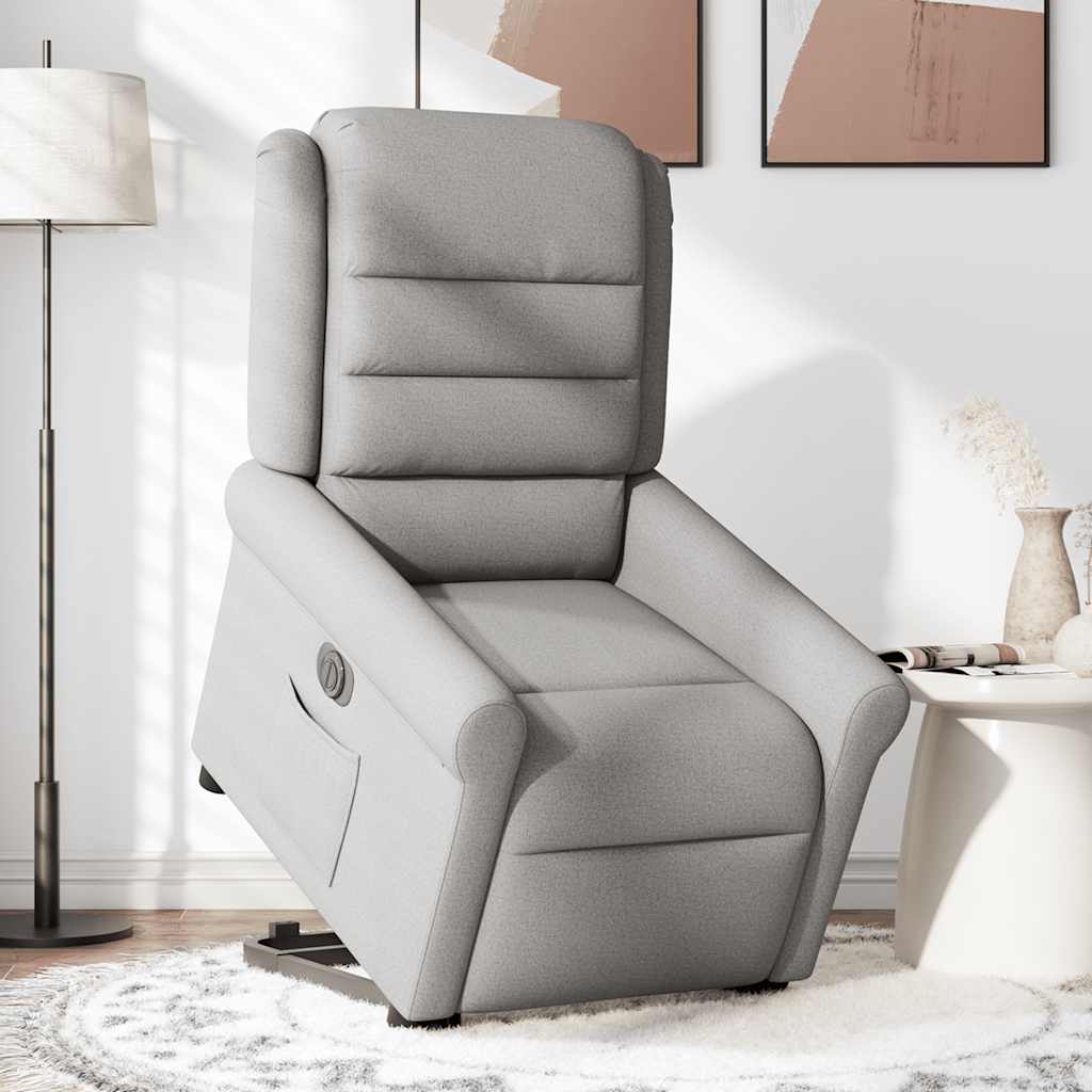 Fauteuil inclinable électrique gris nuage tissu