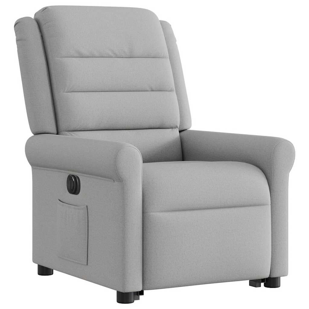 Fauteuil inclinable électrique gris nuage tissu