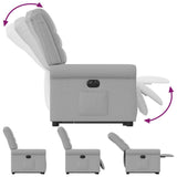 Fauteuil inclinable électrique gris nuage tissu