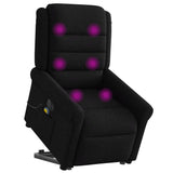 Fauteuil inclinable de massage électrique Noir Tissu