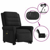 Fauteuil inclinable de massage électrique Noir Tissu