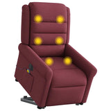 Fauteuil inclinable de massage électrique Rouge bordeaux Tissu