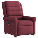 Fauteuil inclinable de massage électrique Rouge bordeaux Tissu