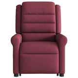 Fauteuil inclinable de massage électrique Rouge bordeaux Tissu