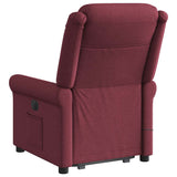 Fauteuil inclinable de massage électrique Rouge bordeaux Tissu