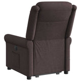 Fauteuil inclinable de massage électrique Marron foncé Tissu