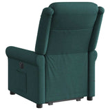 Fauteuil inclinable de massage électrique Vert foncé Tissu