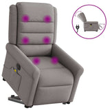 Fauteuil inclinable de massage électrique Taupe Tissu