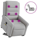 Fauteuil inclinable de massage électrique gris nuage tissu