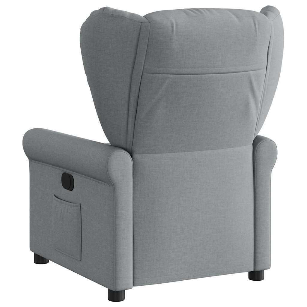 Fauteuil inclinable électrique Gris clair Tissu