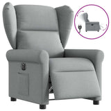 Fauteuil inclinable électrique Gris clair Tissu