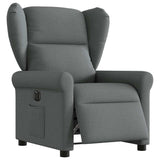 Fauteuil inclinable électrique Gris foncé Tissu