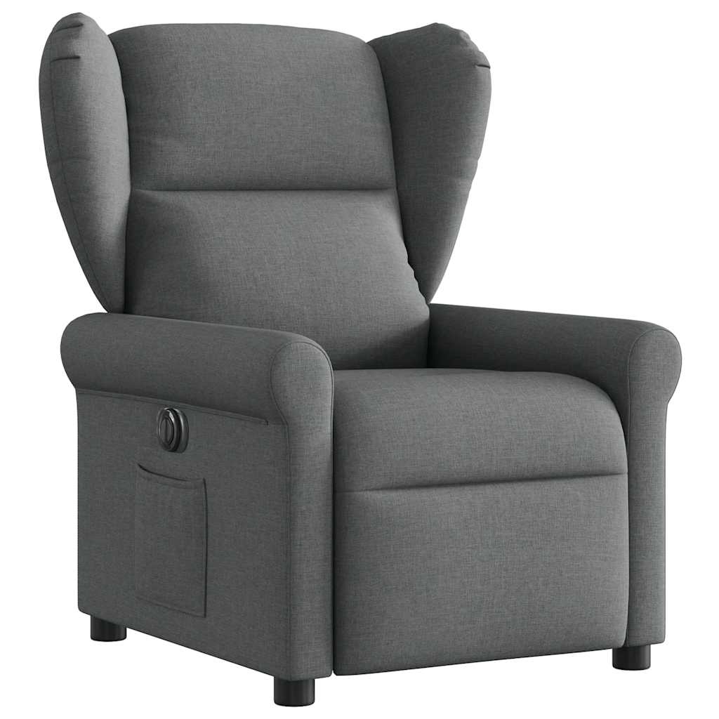 Fauteuil inclinable électrique Gris foncé Tissu