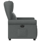 Fauteuil inclinable électrique Gris foncé Tissu