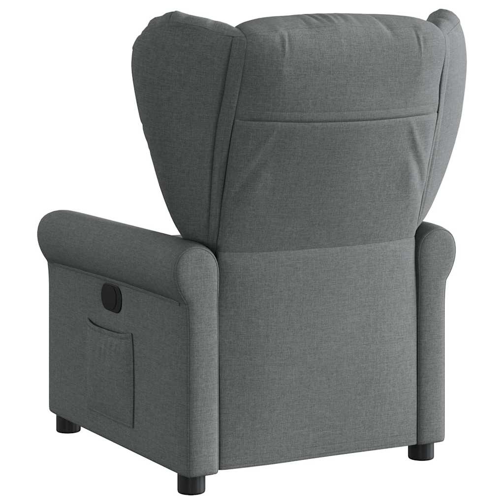 Fauteuil inclinable électrique Gris foncé Tissu