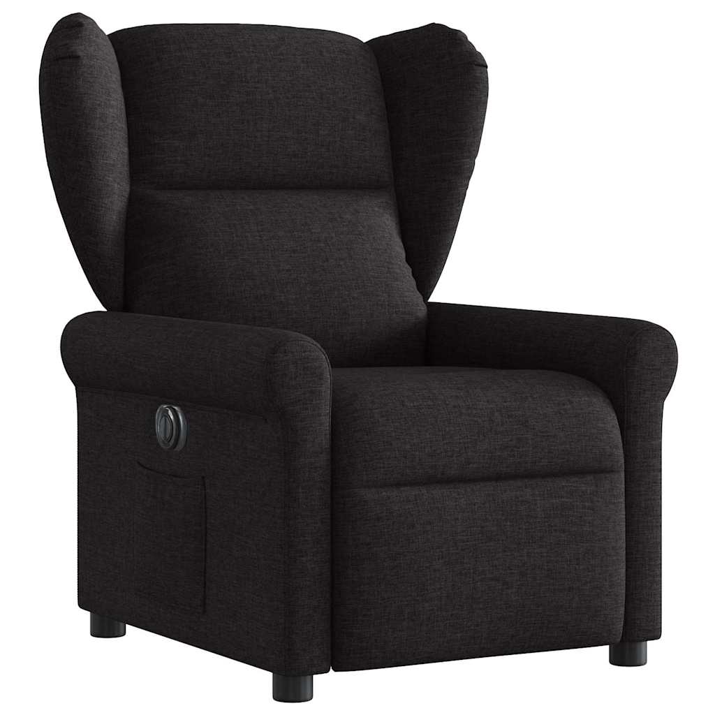 Fauteuil inclinable électrique Noir Tissu