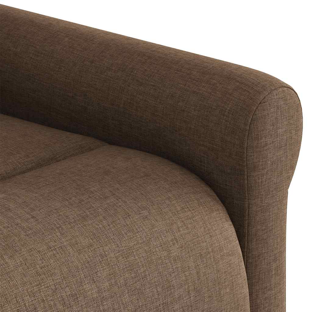Fauteuil inclinable électrique Marron Tissu