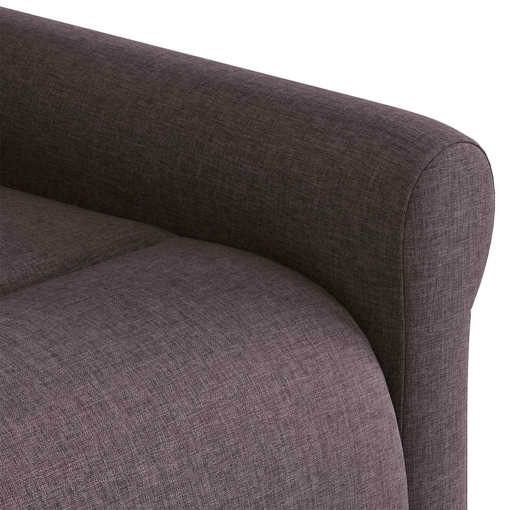 Fauteuil inclinable électrique Marron foncé Tissu