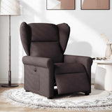 Fauteuil inclinable électrique Marron foncé Tissu