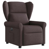 Fauteuil inclinable électrique Marron foncé Tissu